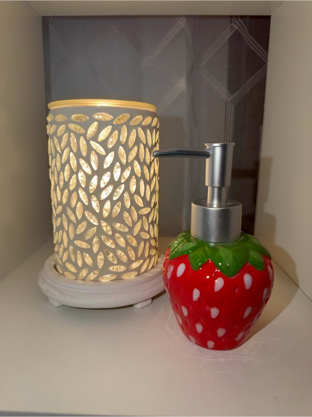 New Pink Zebra Strawberry Soap Dispenser